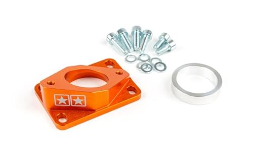 Ansaugstutzen Stage6 R/T High Flow 34mm Ellipse Derbi / AM6 orange von Stage6