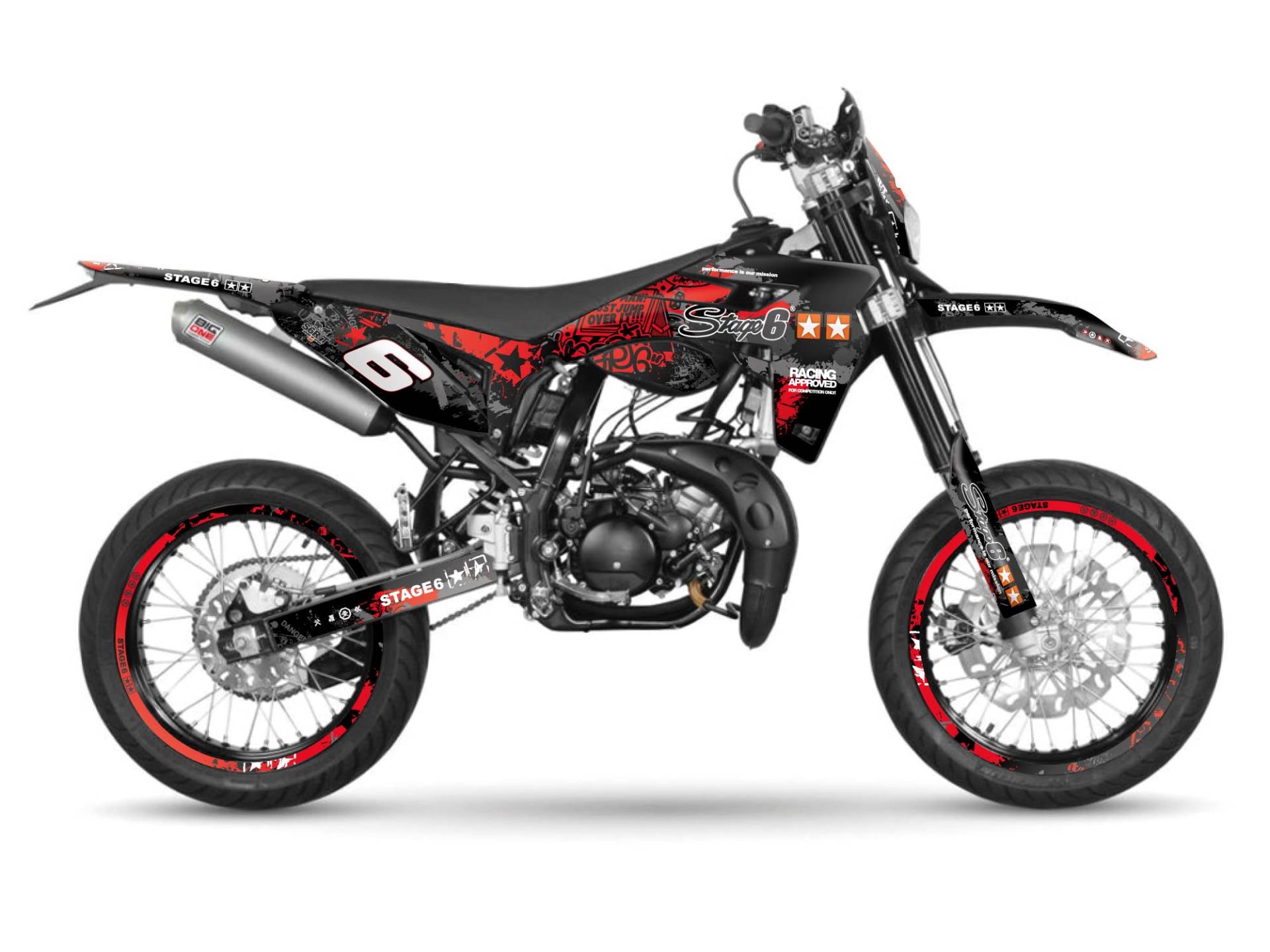 Dekor Kit Sherco SM-R 50 ab 2018 Stage6 rot / schwarz von Stage6