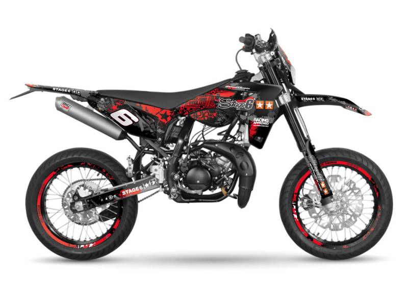 Dekor Kit Sherco SM-R 50 ab 2018 Stage6 rot / schwarz von Stage6