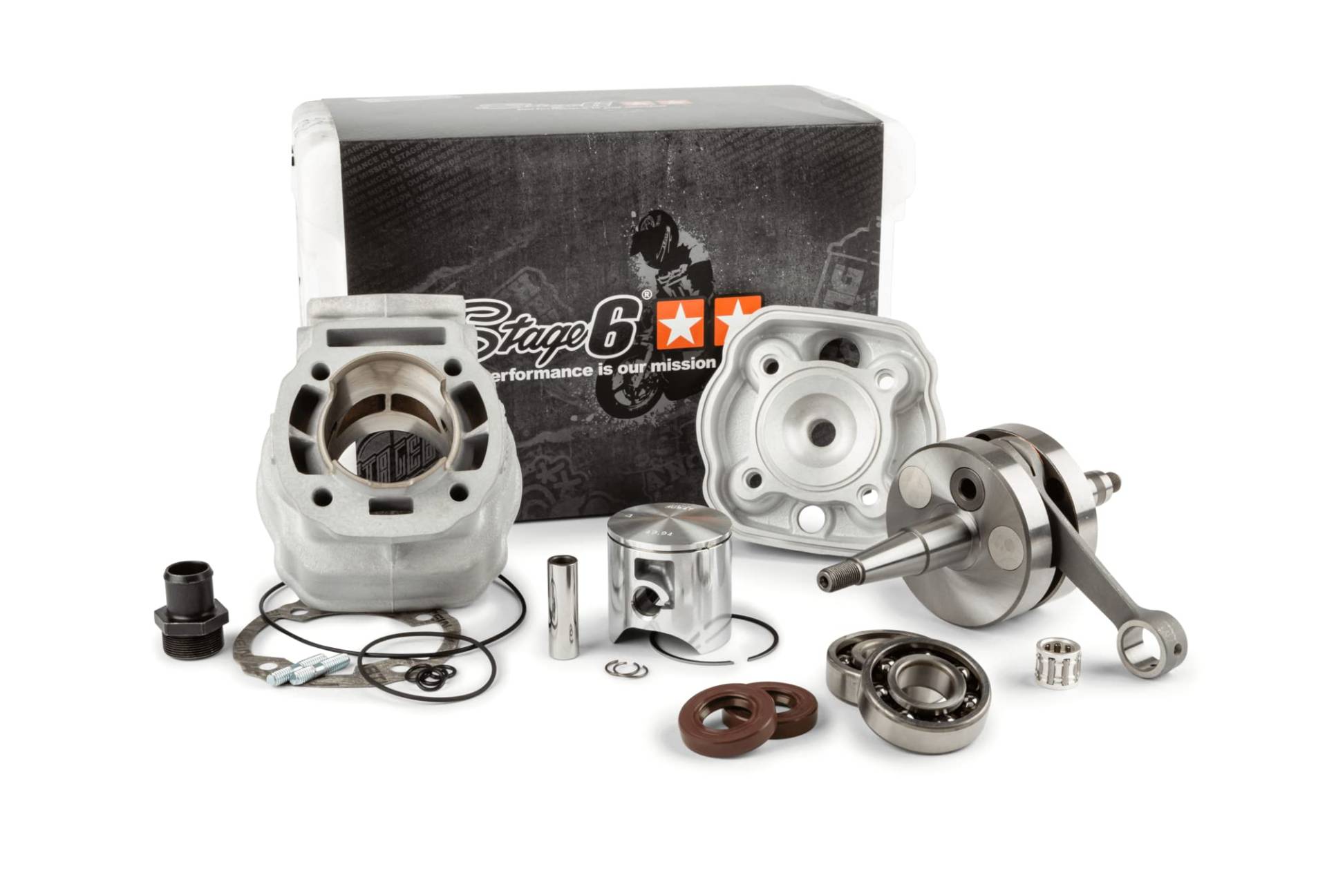 Motorpack Stage6 Big Racing 88cc Zylinder + Kurbelwelle 45mm Hub Derbi Euro3 / Euro4 von Stage6