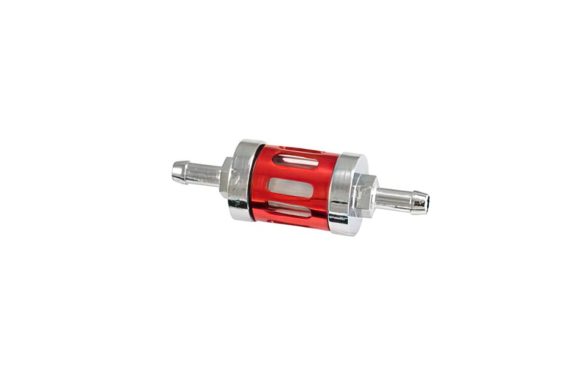 Benzinfilter CNC Aluminium chrom rot 6mm von Standard Parts