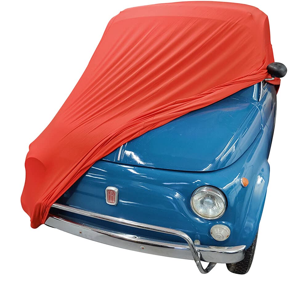 Star Cover Indoor Autoabdeckung kompatibel mit FIAT 500 SUPER Soft Stretch von Star Cover