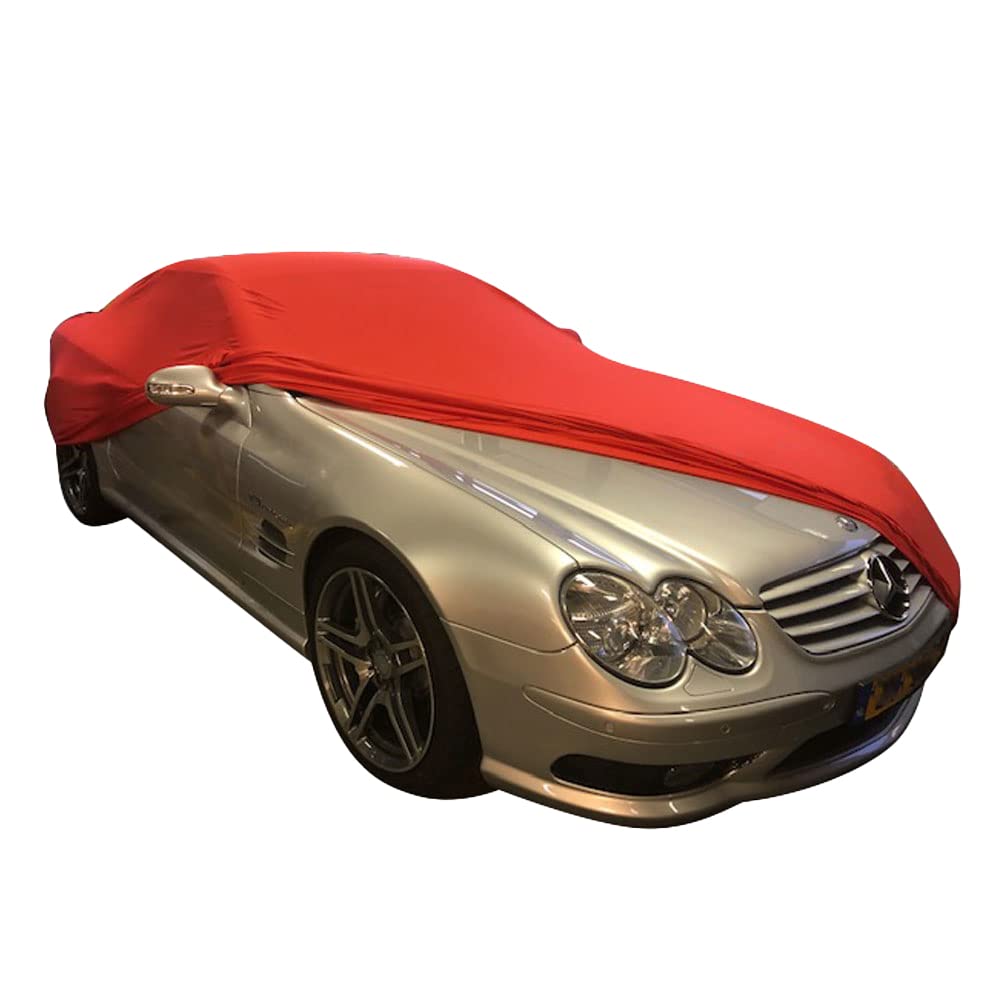 Star Cover Indoor Autoabdeckung kompatibel mit Mercedes-Benz SL-Class R230 mit Spiegeltaschen SUPER Soft Stretch von Star Cover