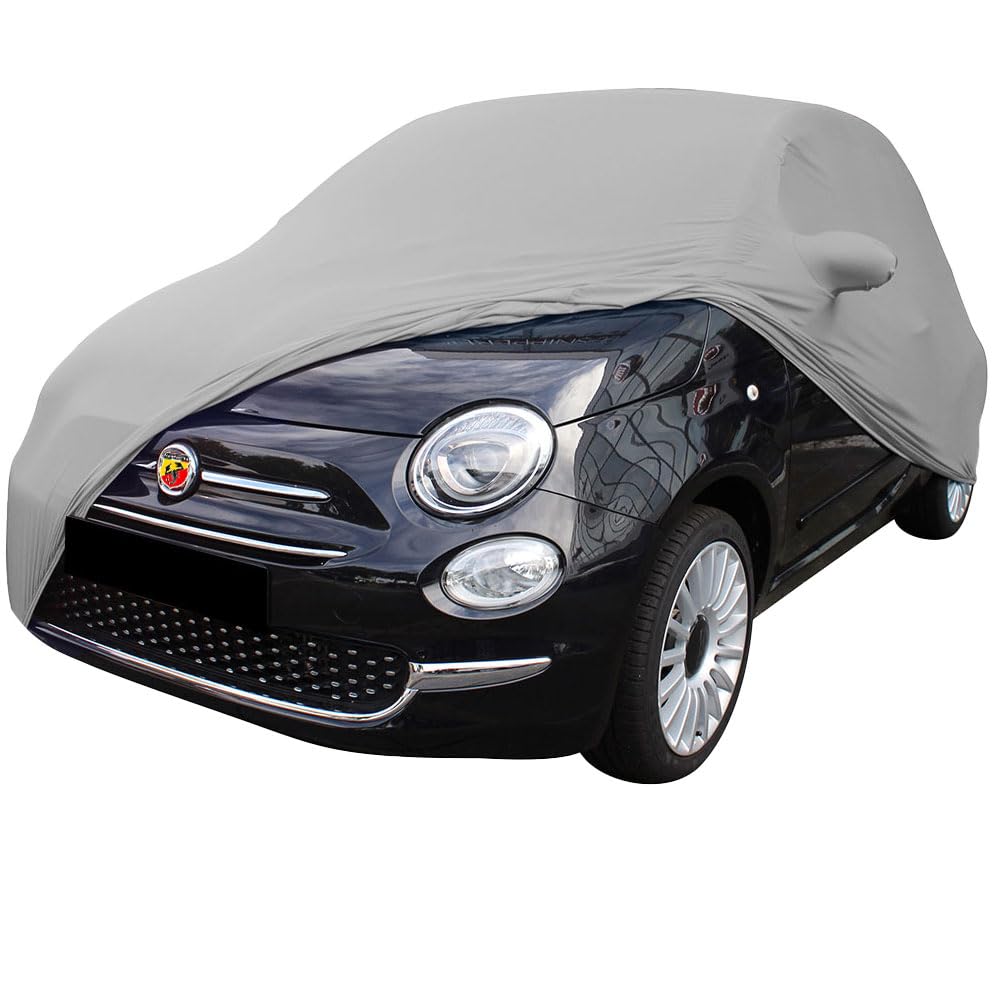 Star Cover Indoor Autoabdeckung kompatibel mit Abarth 595 mit Spiegeltaschen SUPER Soft Stretch von Star Cover