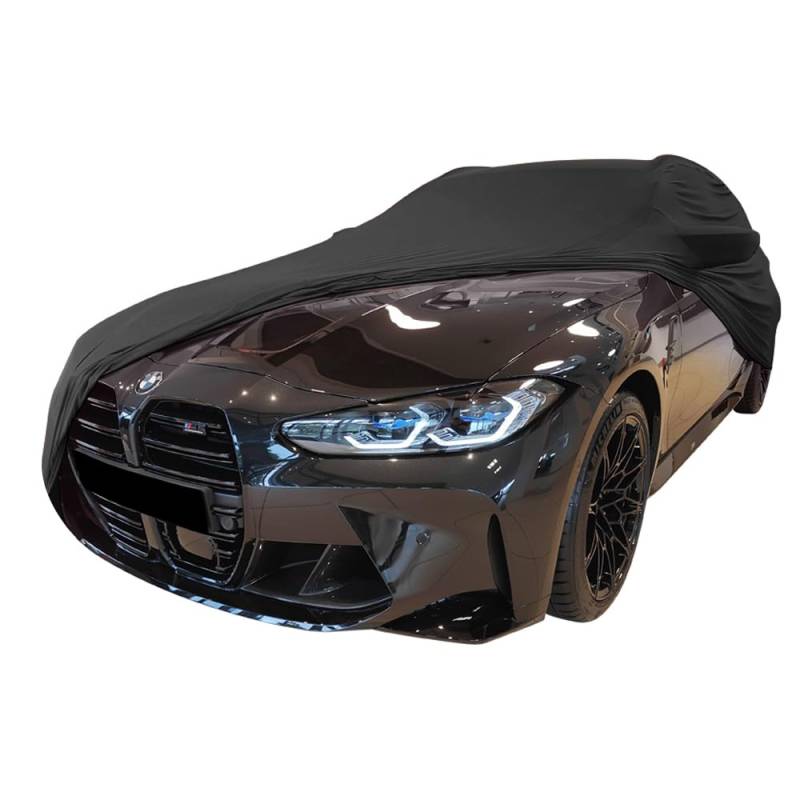 Star Cover Indoor Autoabdeckung für BMW M3 Touring (G81) mit Spiegeltaschen, SUPER Soft Stretch, Wasserabweisend, Passform für Auto, Schwarz von Star Cover