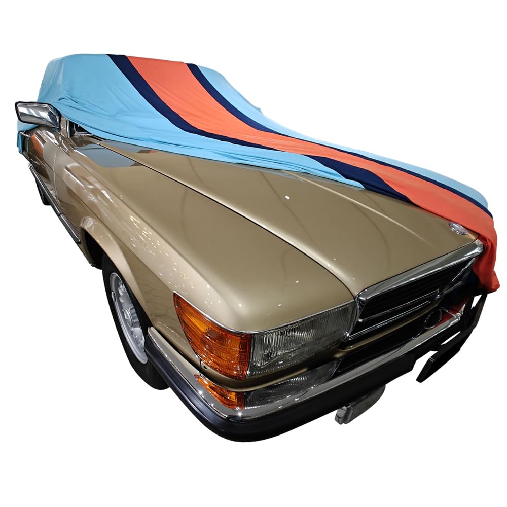 Star Cover Indoor Autoabdeckung kompatibel mit Mercedes-Benz R107 SL SUPER Soft Stretch von Star Cover