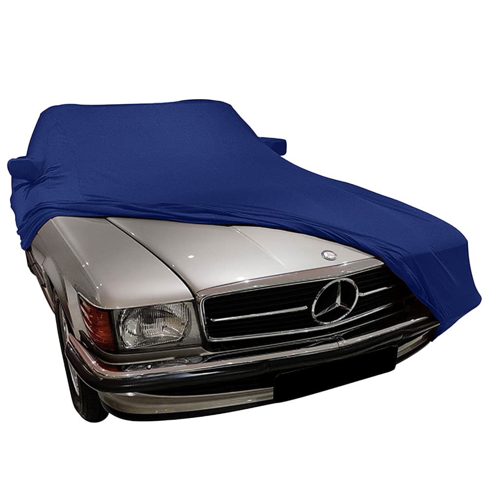 Star Cover Indoor Autoabdeckung kompatibel mit Mercedes-Benz R107 SL mit Spiegeltaschen SUPER Soft Stretch von Star Cover