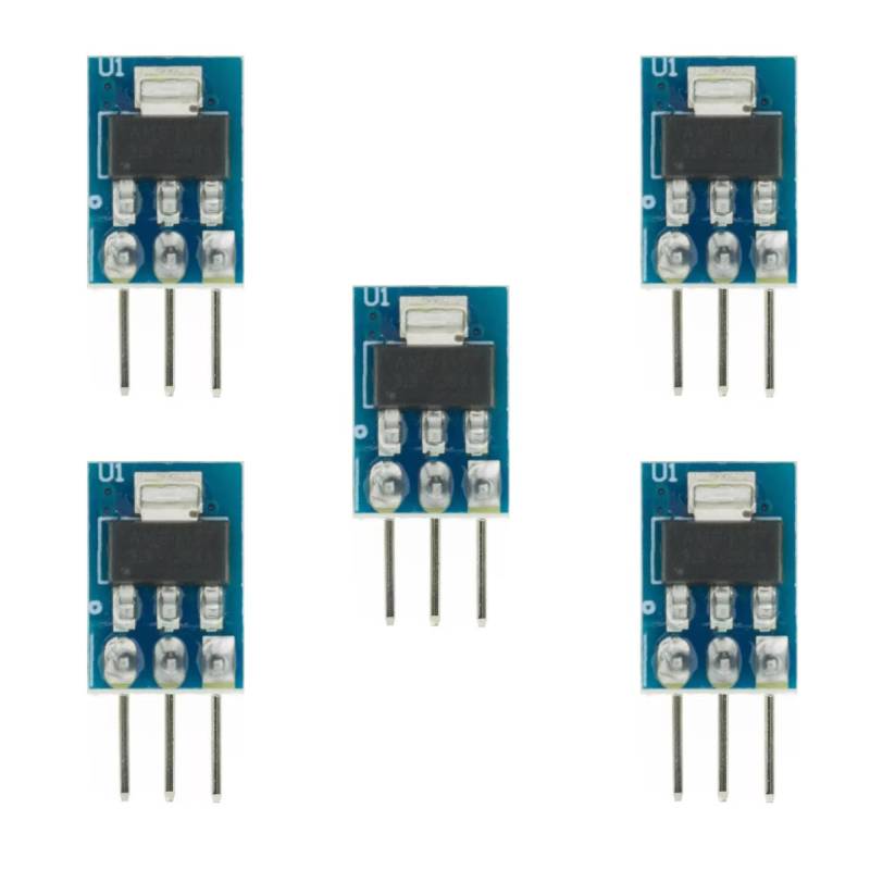 LM1117 Netzteil, 3,3 V, 800 mA, Miniatur stabilisiert, 4,5 – 7 V auf 3,3 V, 5 Stück von StarMaker