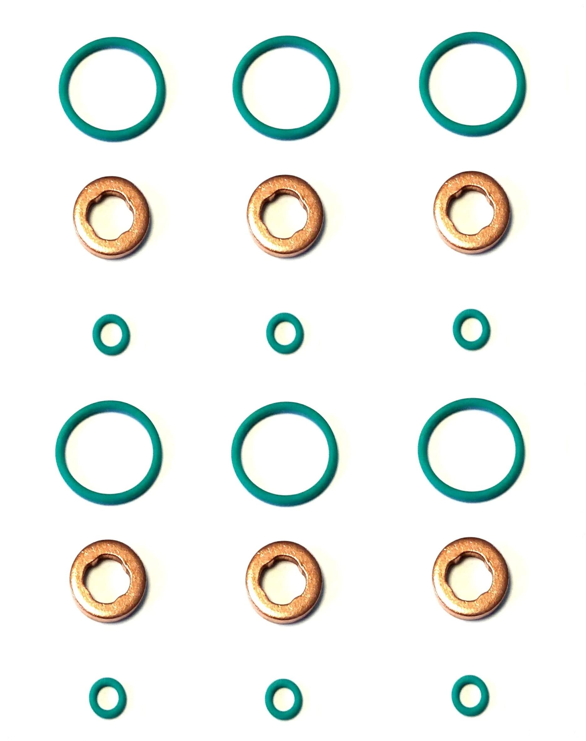 18-teiliger Dichtsatz Injektor Einspritzdüse für 0445115070 0445115077 von Stardiesel