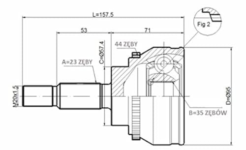 Statim C.351 Gelenksatz, Antriebswelle von Statim