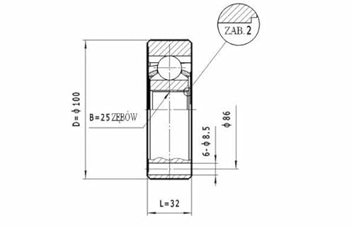 Statim CW.040 Gelenksatz, Antriebswelle von Statim