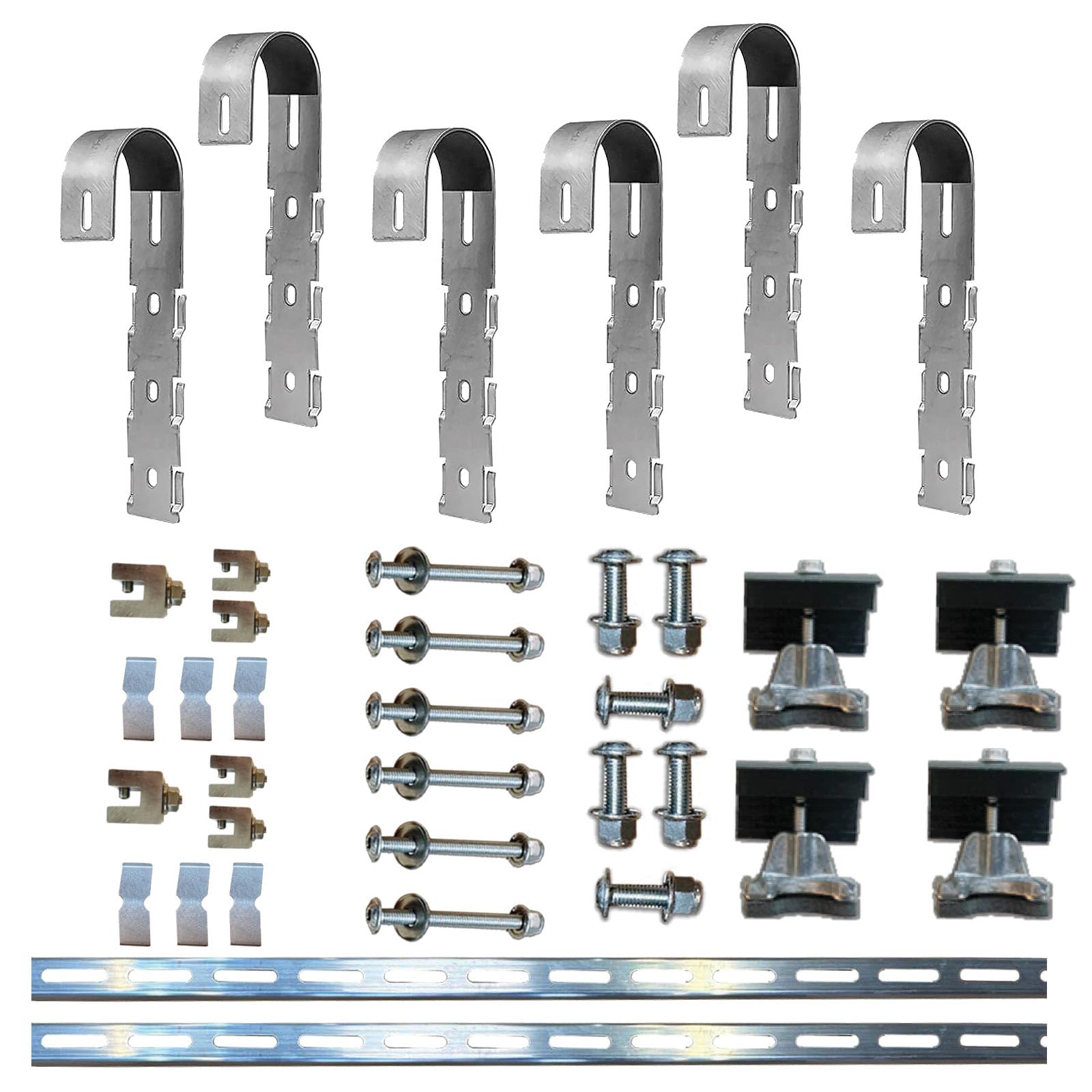 Stegpearl® SOLAR-HOOK für 'eckige' senkrechte Geländerstäbe/Sprossen für 2 Modul von Stegpearl