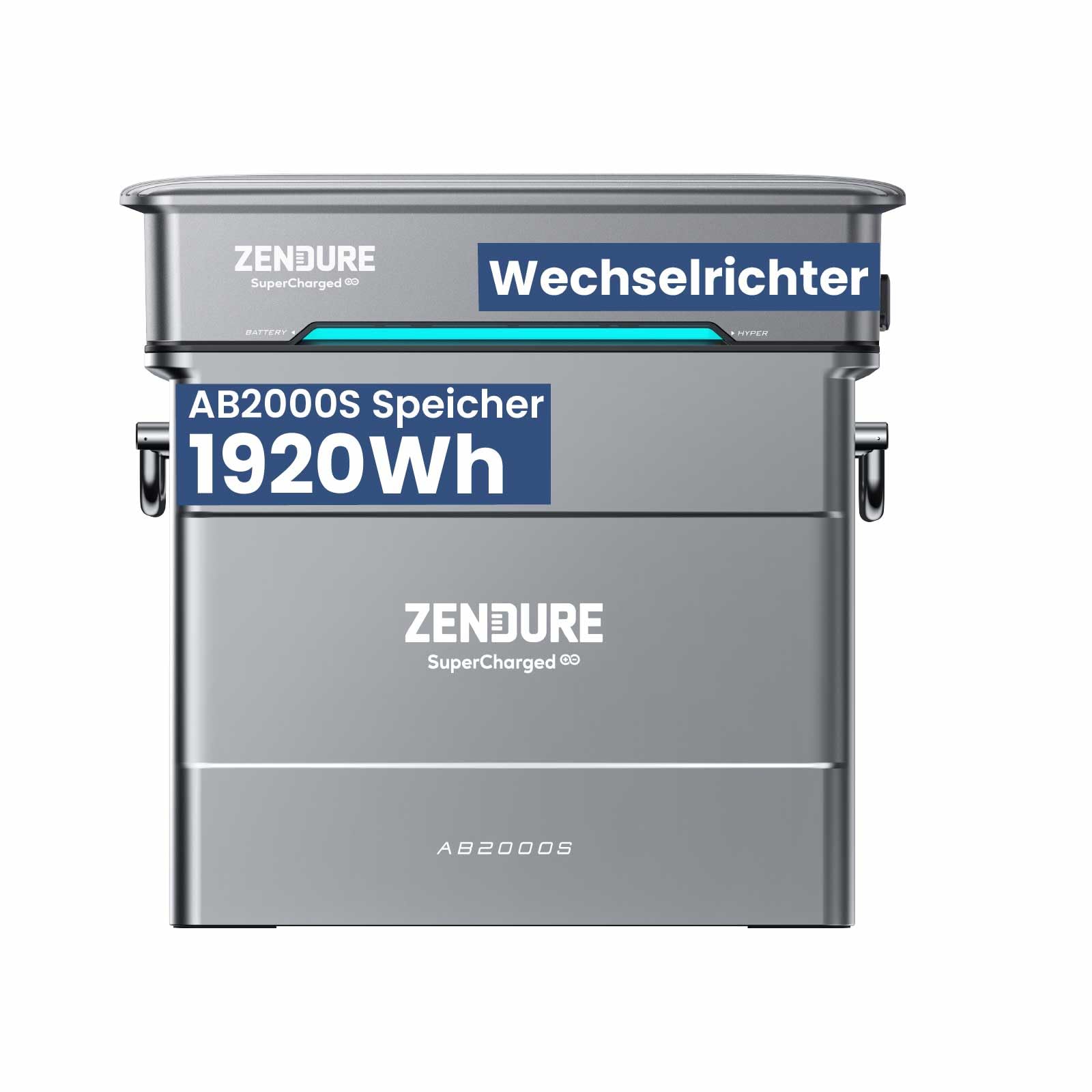 Stegpearl® Zendure SolarFlow Hyper 2000 mit AB2000S 1920Wh Speicher für Balkonkraftwerk von Stegpearl