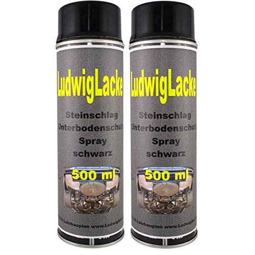 Steinschlagschutz Unterbodenschutz 2 x 500 ml Spray Schwarz von Steinschlagschutz Unterbodenschutz