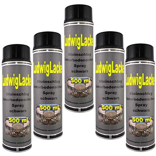 Steinschlagschutz Unterbodenschutz 5 x 500 ml Spray Schwarz von Steinschlagschutz Unterbodenschutz