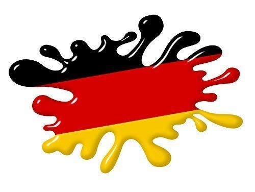 3D Look gedruckt Wirkung Deutschland Deutsch Flagge Retro Spritzer Motiv Vinyl Auto Motorrad Sticker Aufkleber 150x100mm Ca. von Sticar-it Ltd