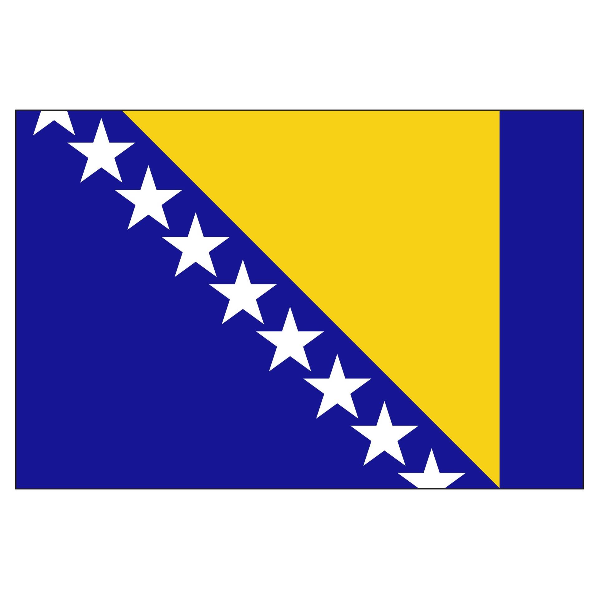 2er Set Bosnische Bosnien Flagge Fahne Aufkleber Vinyl Stickers 10cm von Sticker Design Shop