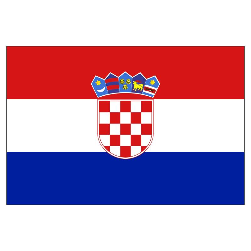 2er Set Kroatische Kroatien Horvatia Croatia Flagge Fahne Aufkleber Vinyl Stickers 10cm von Sticker Design Shop