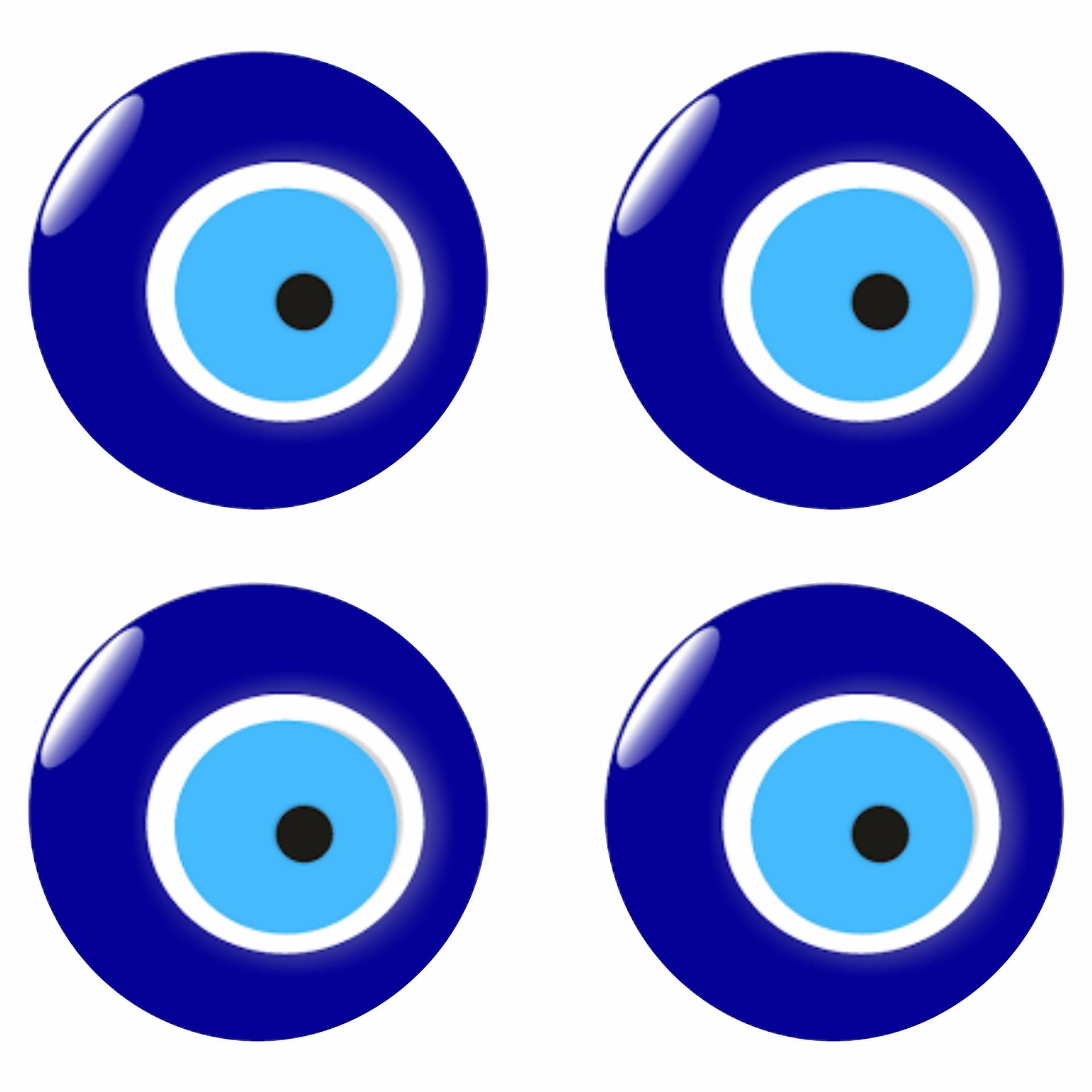 4er Set Nazar Boncuk Blaues Auge Evil Eye Sticker Aufkleber Auto Laptop Handy Türkiye von Sticker Design Shop