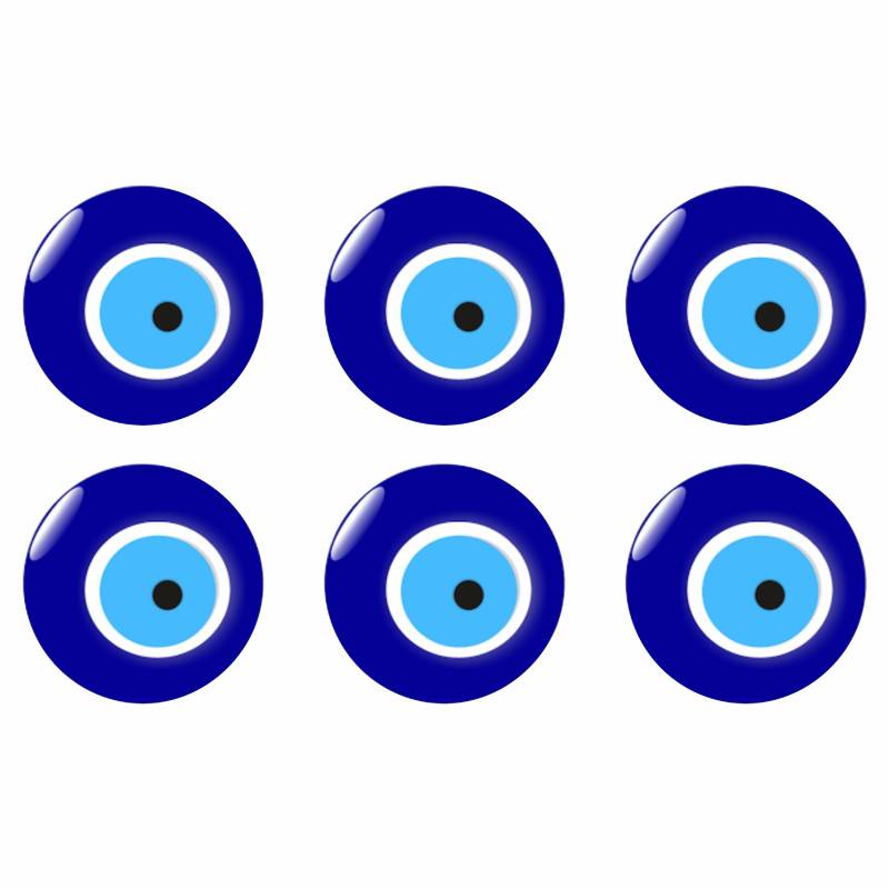 6er Set Nazar Boncuk Blaues Auge Evil Eye Sticker Aufkleber Auto Laptop Handy Türkiye von Sticker Design Shop