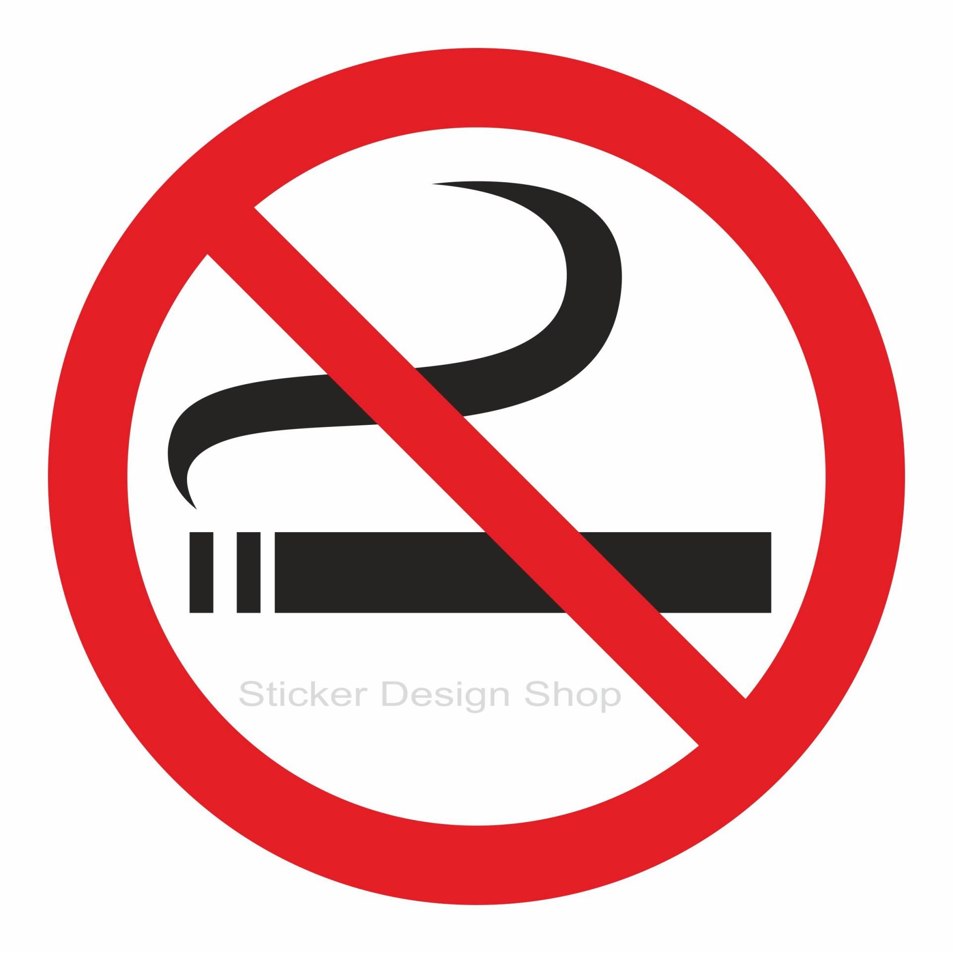 Ø 15cm Rauchen Verboten Schild Aufkleber Vinyl Sticker Rauchverbot Nichtraucher von Sticker Design Shop