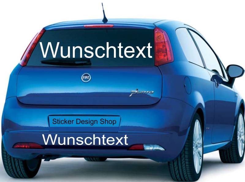 Sticker Design Shop 50 cm 1 bis 5 zeilig Wunschtext Domain Namen Wunsch Aufkleber Autobeschriftung Auto Heckscheibe Domainaufkleber (50 cm 3 zeilig) von Sticker Design Shop