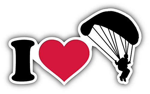 10cm! Klebe-Folie Wetterfest Made-IN-Germany Ich Liebe I Love Skydiving G2620 UV&Waschanlagenfest Auto-Aufkleber Sticker Decal von Sticker-Designs