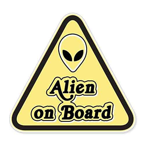 12cm! Klebe-Folie Wetterfest Made-IN-Germany Alien On Board Funny K1619 UV&Waschanlagenfest Auto-Aufkleber Sticker Decal von Sticker-Designs