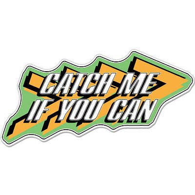 12cm! Klebe-Folie Wetterfest Made-IN-Germany Catch Me If You Can car K1349 UV&Waschanlagenfest Auto-Aufkleber Sticker Decal von Sticker-Designs