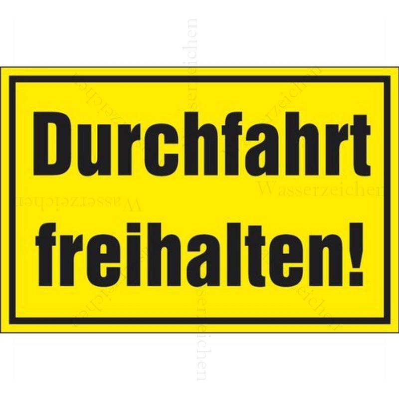 15cm! Aufkleber-Folie Wetterfest Made IN Germany Durchfahrt freihalten parken verboten Nicht erlaubt Gefahr Gelb S668 UV&Waschanlagenfest-Auto-Vinyl-Sticker Decal Profi Qualität von Sticker-Designs