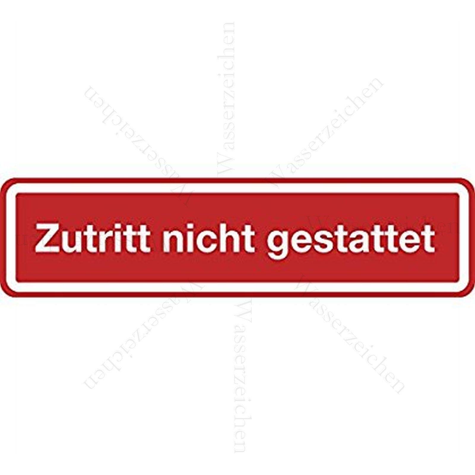 15cm! Aufkleber-Folie Wetterfest Made IN Germany Zutritt Nicht gestattet erlaubt verboten rot schmal Vorsicht S958 UV&Waschanlagenfest-Auto-Vinyl-Sticker Decal Profi Qualität von Sticker-Designs