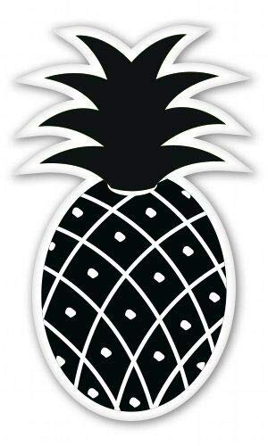 15cm! Klebe-Folie Wetterfest Made-IN-Germany Ananas Schwarz L1570 UV&Waschanlagenfest Auto-Aufkleber Sticker Decal von Sticker-Designs