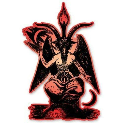 15cm! Klebe-Folie Wetterfest Made-IN-Germany Baphomet Luzifer Teufel L978 UV&Waschanlagenfest Auto-Aufkleber Sticker Decal von Sticker-Designs