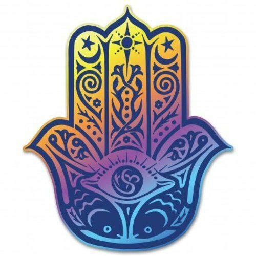 15cm! Klebe-Folie Wetterfest Made-IN-Germany Hamsa Fatima Hand L1153 UV&Waschanlagenfest Auto-Aufkleber Sticker Decal von Sticker-Designs