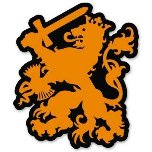 15cm! Klebe-Folie Wetterfest Made-IN-Germany Holländischer Löwe Niederlande L968 UV&Waschanlagenfest Auto-Aufkleber Sticker Decal von Sticker-Designs