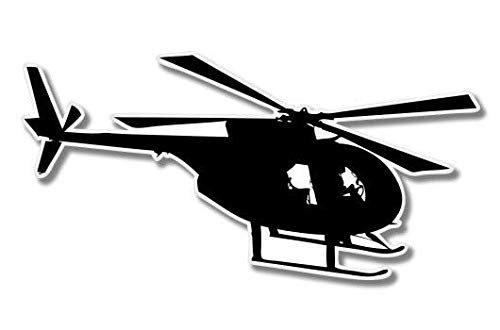 15cm! Klebe-Folie Wetterfest Made-IN-Germany Hubschrauber L1887 UV&Waschanlagenfest Auto-Aufkleber Sticker Decal von Sticker-Designs