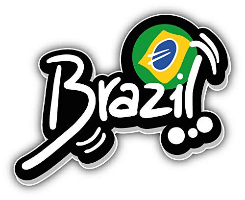 15cm! Klebe-Folie Wetterfest kompatibel für: Brasilien Flagge Fahne H1160 UV&Waschanlagenfest Auto-Aufkleber Sticker Decal von Sticker-Designs