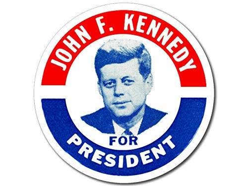 Sticker-Designs 10cm! Klebe-Folie Wetterfest Made-IN-Germany John F Kennedy for President '61 Logo Vintage Look UV&Waschanlagenfest Auto-Aufkleber Profi-Qualität! F943 von Sticker-Designs