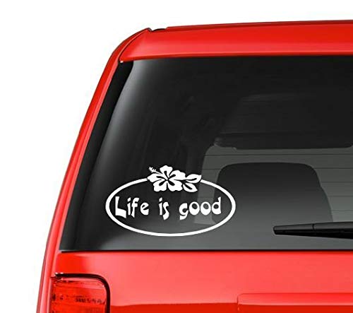 Sticker-Designs 10cm! Klebe-Folie Wetterfest Made-IN-Germany Life is Good D122 UV&Waschanlagenfest Auto-Aufkleber Profi-Qualität! von Sticker-Designs