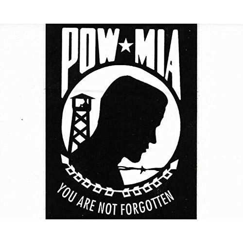 Sticker-Designs 10cm! Klebe-Folie Wetterfest Made-IN-Germany pow mia schwarz You Are not Forgotten Emblem UV&Waschanlagenfest Auto-Aufkleber Profi-Qualität! F1393 von Sticker-Designs