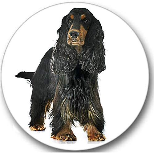 Sticker-Designs 10cm! Klebe-Folie Wetterfest Made-IN-Germany schwarz braun Cocker Spaniel Hund Welpe No83 rund/weißer Hintergrund! UV&Waschanlagenfest Auto-Aufkleber Profi-Qualität! von Sticker-Designs