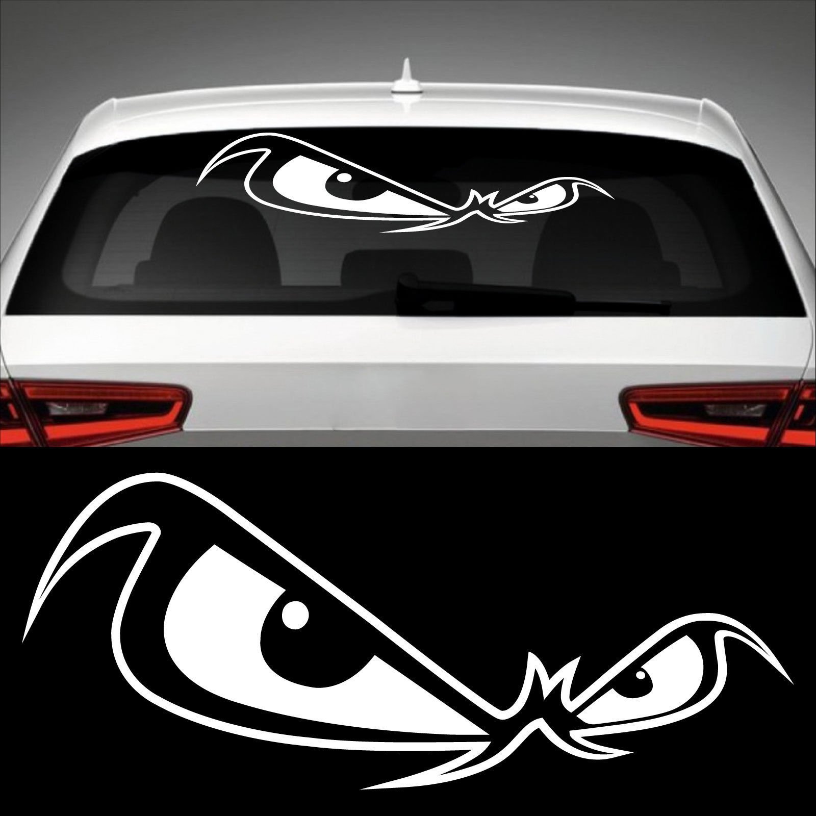 Böser Blick Heckscheibenaufkleber 60,0 cm x 25,0 cm Auto Aufkleber JDM OEM Tuning Sticker Decal 30 Farben zur Auswahl von Sticker Shop 24