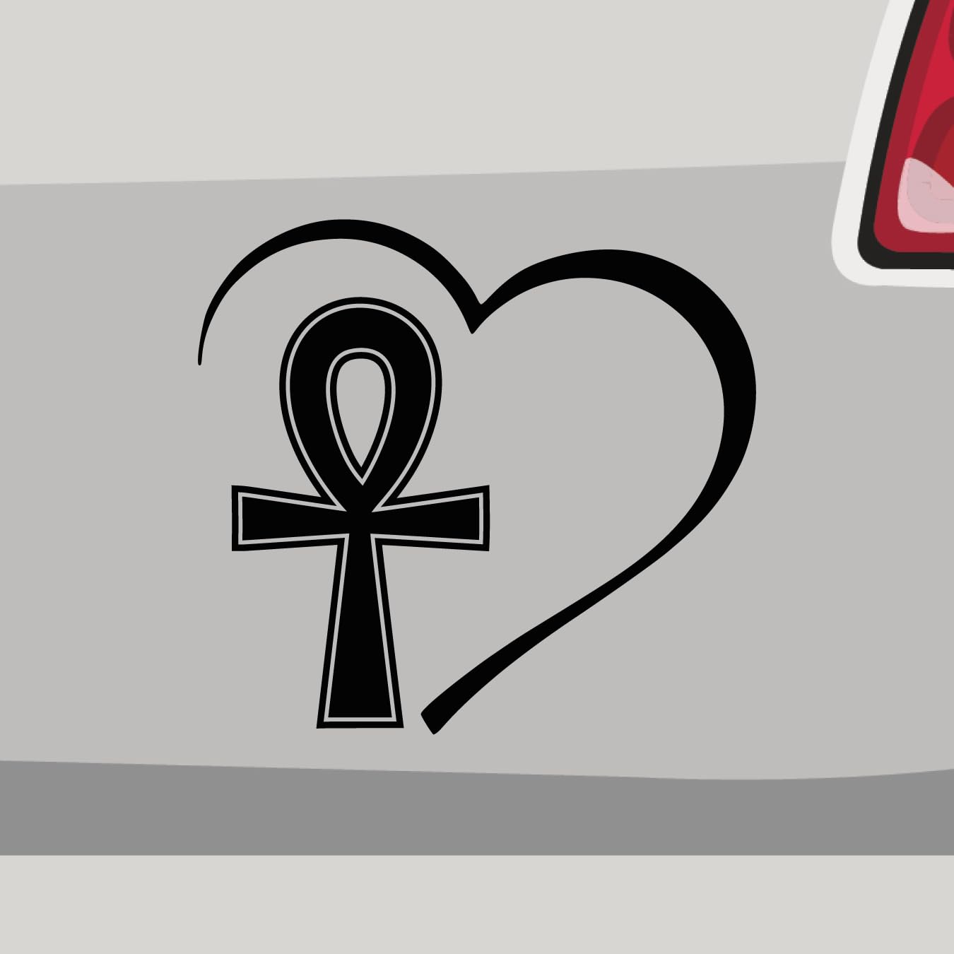 Aufkleber - Ankh Symbol Herz Kreuz Taufe - Sticker, Folienaukleber für Auto, Motorrad, Fahrrad, Laptop, LKW (26x24cm | Blau) von Stickerfreaks