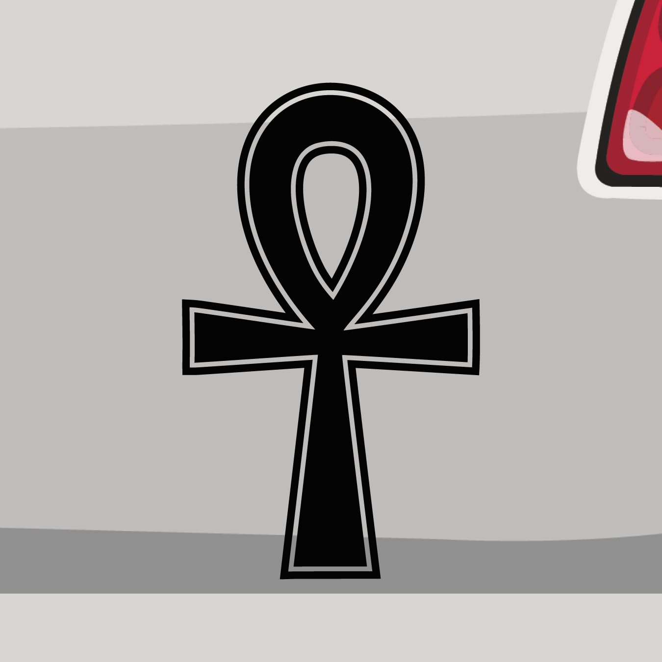 Aufkleber - Ankh Symbol Kirche Kreuz Jesus - Sticker, Folienaukleber für Auto, Motorrad, Fahrrad, Laptop, LKW (100x58cm | Violett) von Stickerfreaks