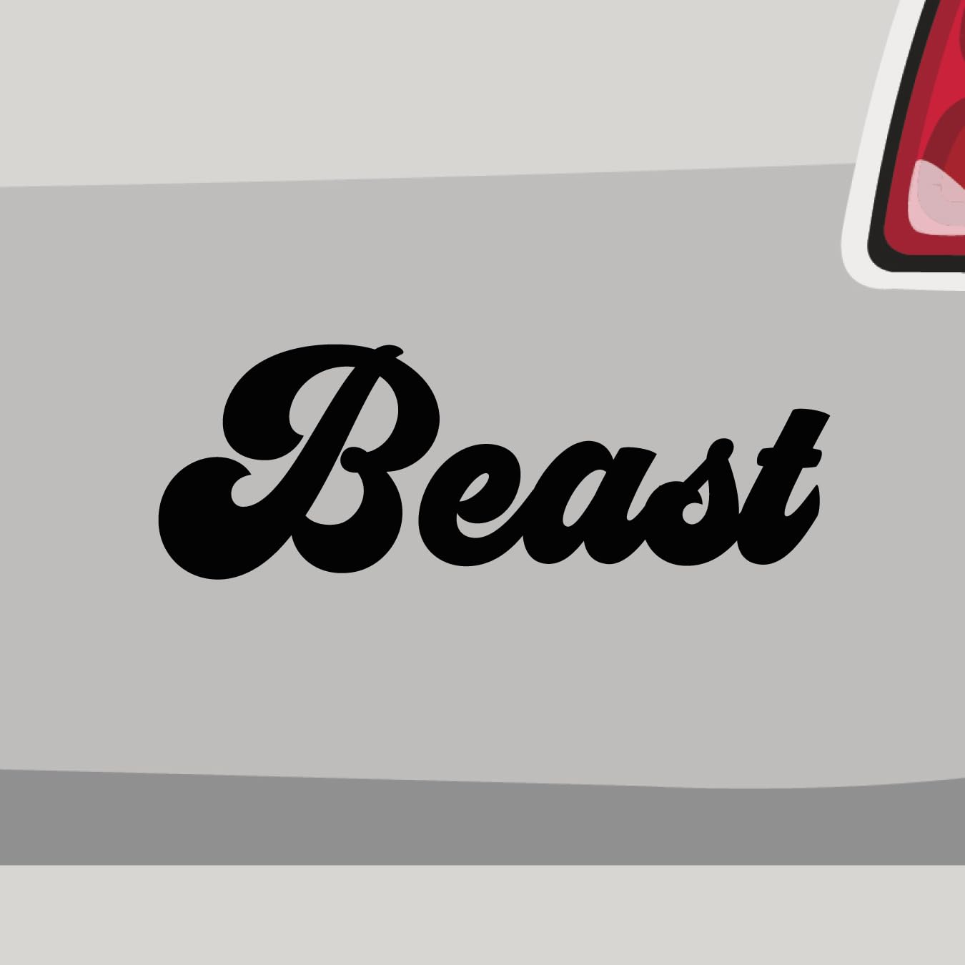 Aufkleber - Beast Spruch Schriftzug Bestie - Sticker, Folienaukleber für Auto, Motorrad, Fahrrad, Laptop, LKW (100x35cm | Enzian) von Stickerfreaks