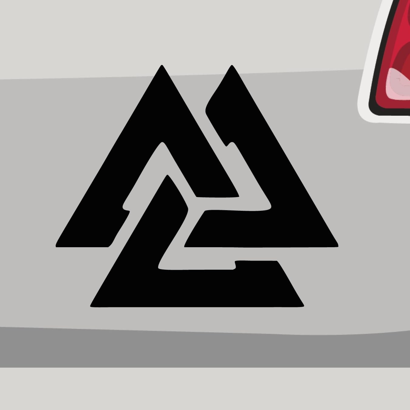 Aufkleber - Dreieck Odin Valknut Walhalla - Sticker, Folienaukleber für Auto, Motorrad, Fahrrad, Laptop, LKW (10x8,5cm | Rot) von Stickerfreaks