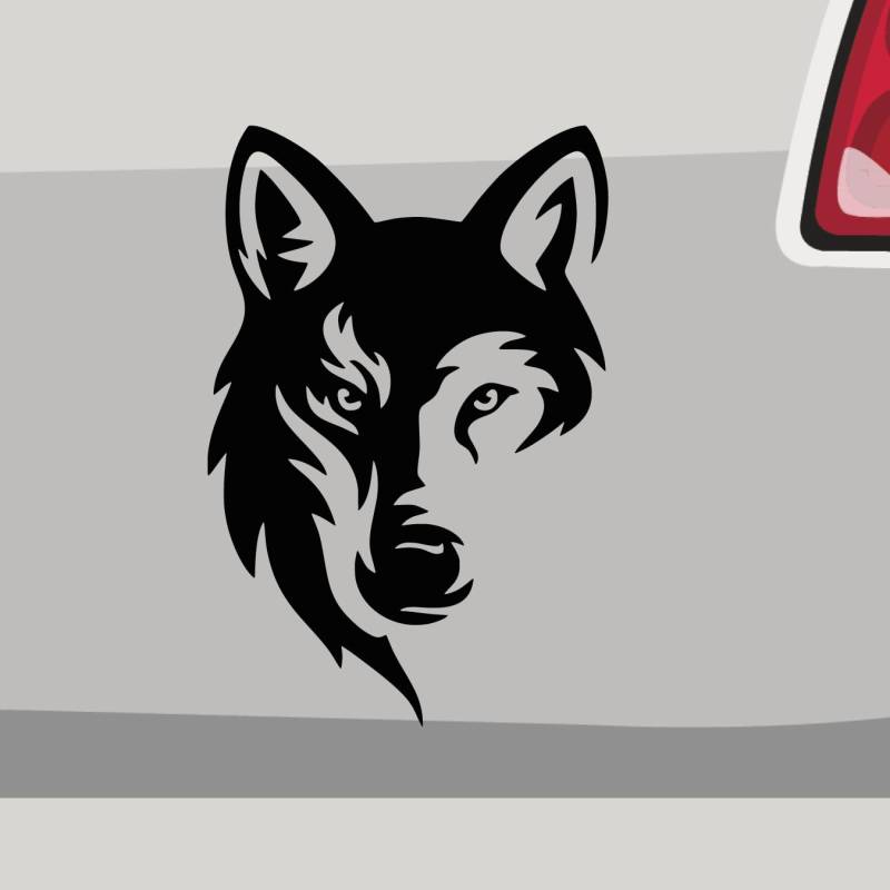 Aufkleber - Fenrir Wolf Odin Walhalla Tier - Sticker, Folienaukleber für Auto, Motorrad, Fahrrad, Laptop, LKW (28x18,5cm | Silber) von Stickerfreaks