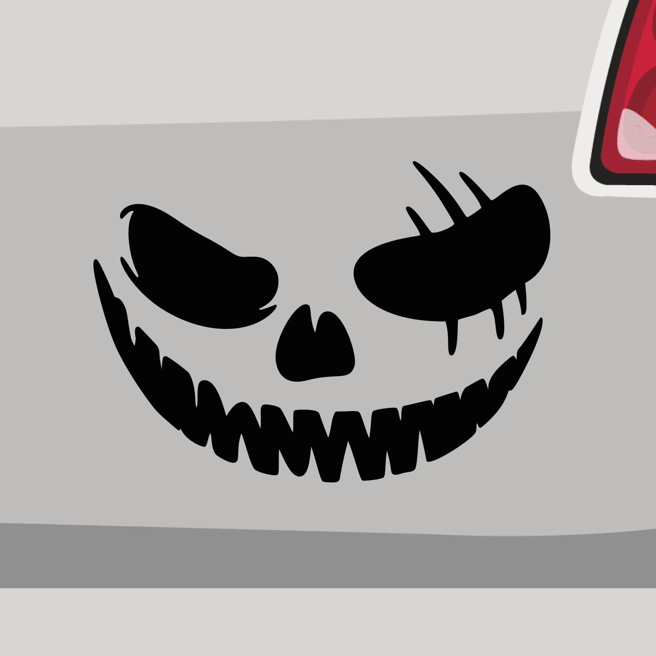 Aufkleber - Halloween Gesicht Fratze Joker - Sticker, Folienaukleber für Auto, Motorrad, Fahrrad, Laptop, LKW (82x58cm | Rot) von Stickerfreaks