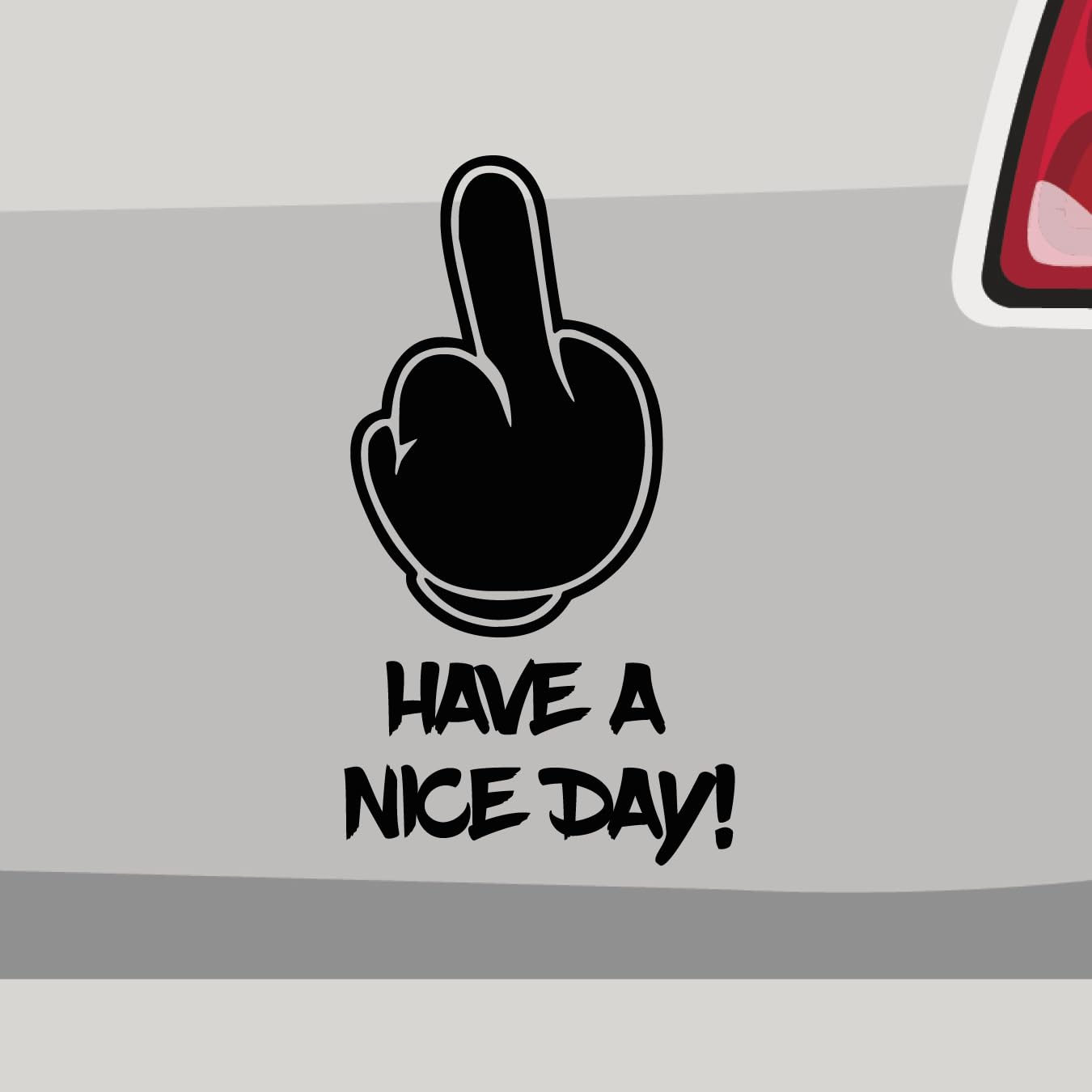 Aufkleber - Have a Nice Day Finger Fun - Sticker, Folienaukleber für Auto, Motorrad, Fahrrad, Laptop, LKW (100x55cm | Orange) von Stickerfreaks