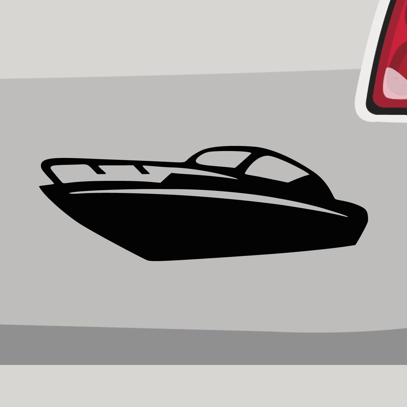 Aufkleber - Motorboot Yacht Küste Luxus - Sticker, Folienaukleber für Auto, Motorrad, Fahrrad, Laptop, LKW (100x35cm | Schwarz) von Stickerfreaks